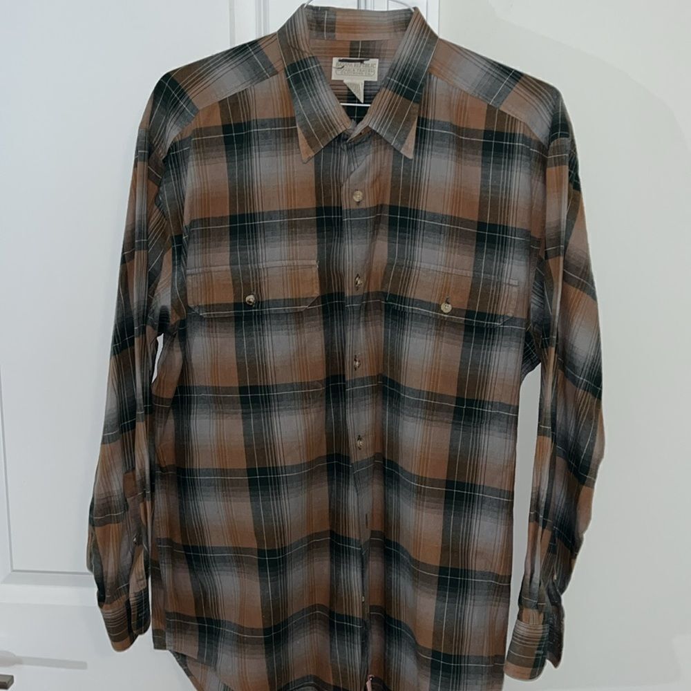 Vintage Banana Republic Safari And Travel Clothing Co. Work Shirt Retro Plaid L